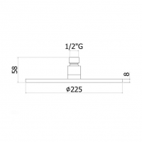 DIFUZOR DUS MASTER D225mm ANTICALCAR, SATINAT