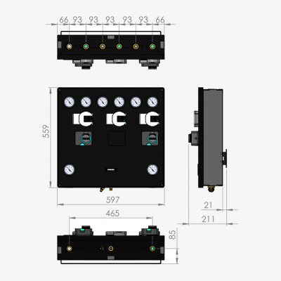 BUTELIE EGALIZARE SI DISTRIBUITOR CU IZOLARE OZB-S-50-3
