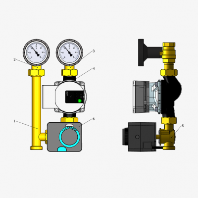 GRUP POMPARE OEM-WP-25-06-05-130 + SERVOMOT.OST-05+POMPA Y.P. 25-6/130