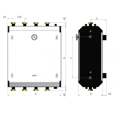 PUFFER-BUTELIE EGALIZARE SI DISTRIBUITOR UNI-TANK OTU-60-4-K-I 60LT