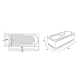 CADA ACRIL DREAPTA SIENA 1600x700x420MM CADA ACRIL DREAPTA SIENA 1600x700x420MM