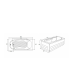 CADA ACRIL DREAPTA SMART LIMA 1600x700x400MM CADA ACRIL DREAPTA SMART LIMA 1600x700x400MM
