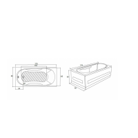 CADA ACRIL DREAPTA SMART LIMA 1700x700x400MM