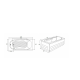 CADA ACRIL DREAPTA SMART LIMA 1700x700x400MM CADA ACRIL DREAPTA SMART LIMA 1700x700x400MM
