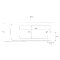 CADA ACRIL DREAPTA NIO 1800x800x420MM