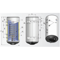 BOILER EMAILAT ELDOM ENERGY 120 LT, 1 SERPENTINA
