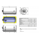 BOILER EMAILAT ELDOM MIXT 150 LT, 1 SERPENTINA, orizontal