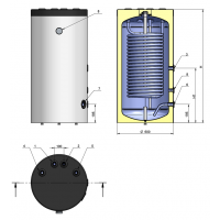 BOILER EMAILAT GALANTA GREEN LINE 150 LT, 1 SERPENTINA ISTAL. GAZ