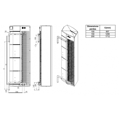 PERDEA AER GUARD 150W, L1500