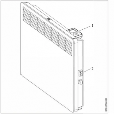 CONVECTOR ELECTRIC ELDOM 1.0 Kw CONTROL MECANIC