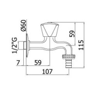 ROBINET SCURGERE EXTERN 1/2" X 3/4"