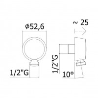 SUPORT ASCUNS FIX PT DUS, 1/2'' LUX