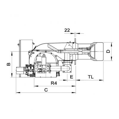 ARZ. GAS P350/M TL, R DN65 FS65