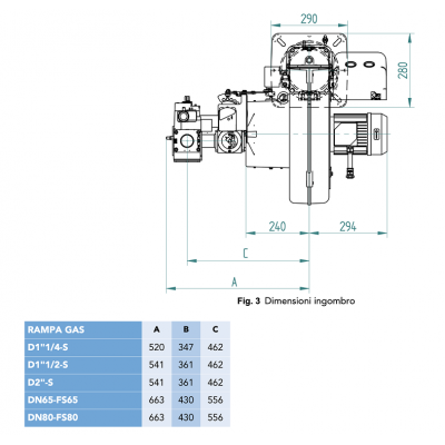 ARZATOR GAS P 100/M CE TL 580-1160KW METAN