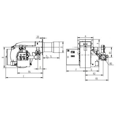ARZATOR GAS P 450/M CE TL EL EVO 465/1860-5232KW METAN