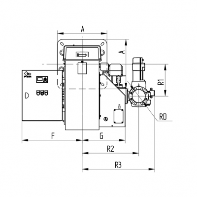 ARZ. GAS P350/M TL, R DN65 FS65