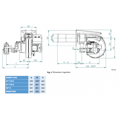 ARZATOR GAZ P80/M CE TL 407-850KW METAN