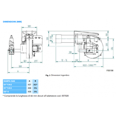 ARZATOR GAZ XP80/2 CE TL 407-850KW METAN