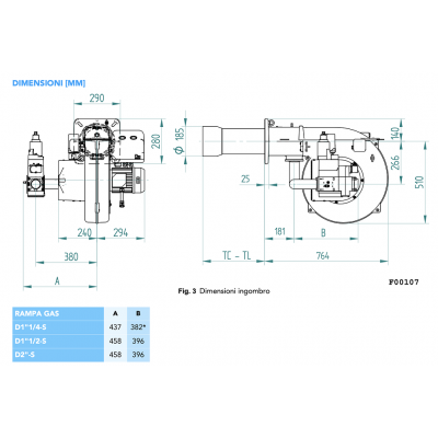 ARZAT GAZ P100/2 CE TL 580-1160KW METAN