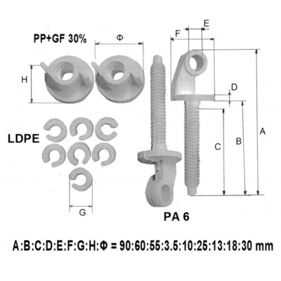 SET SURUBURI FIXARE CAPAC VAS WC 20CD1106