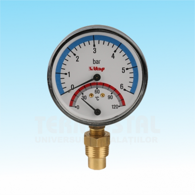 TERMOMANOMETRU RADIAL CU NIPLU SI SONDA 1/2''-15mm TERMOMANOMETRU RADIAL CU NIPLU SI SONDA 1/2''-15mm