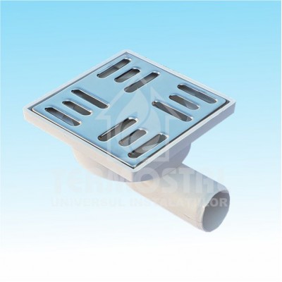 TRAP SCURGERE PATRAT PLASTIC 10X10, D.32 CU IESIRE LATERALA CLASSIC