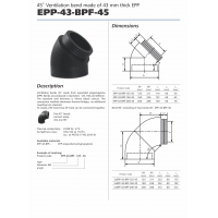 COT VENTILATIE 45* BPF EPP 15MM D.160MF