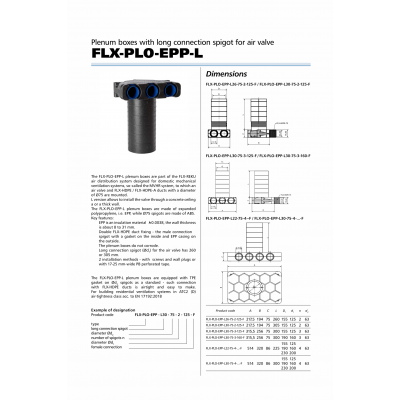 PLENUM* BOX FLX-PLO-EPP-L30-75-3-125-F LUNG H.30CM PLENUM* BOX FLX-PLO-EPP-L30-75-3-125-F LUNG H.30CM