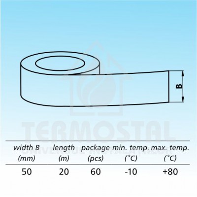 BANDA DE ETANSARE PVC NEAGRA H50MM L20M (-10*C+80*C) BANDA DE ETANSARE PVC NEAGRA H50MM L20M (-10*C+80*C)