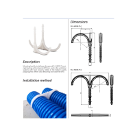 SUPORT PLASTIC PT 2 TUBURI D.75 FLX-HOOK-75-2