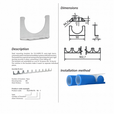 SET 10 SUPORTI FLX-FIX-75-10-1,0 SET 10 SUPORTI FLX-FIX-75-10-1,0