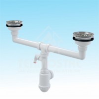 SIFON CHIUVETA DUBLA SI CONECTOR LA MAS. DE SPALAT A456P 115" 40/50