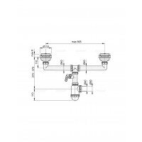 SIFON CHIUVETA DUBLA SI CONECTOR LA MAS. DE SPALAT A456P 115" 40/50