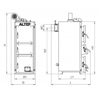 CAZAN COMBUSTIBIL SOLID "ALTEP" DUO UNI PLUS 15kW (vent/panou)