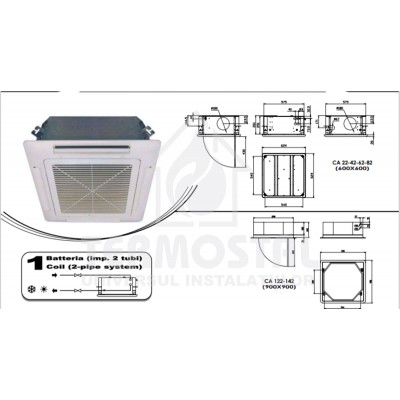 VENTILOCONVECTOR CASETA CA 14, 3.05 FR - 3.57 W CALD