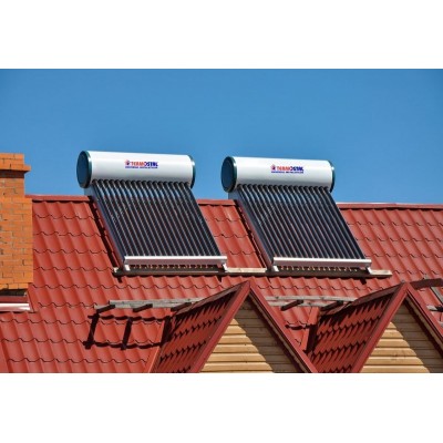 COLECTOR SOLAR 18 TUB PRESURIZAT CU REZERVOR 180LT CU SUPORT ACOPERIS