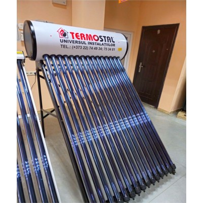 COLECTOR SOLAR 18 TUB PRESURIZAT CU REZERVOR 180LT CU SUPORT ACOPERIS