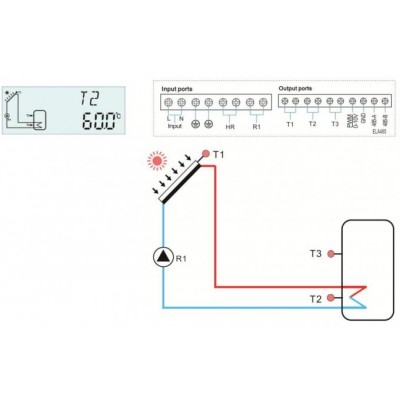 CONTROLER PENTRU BATERIA SOLARA SR208C