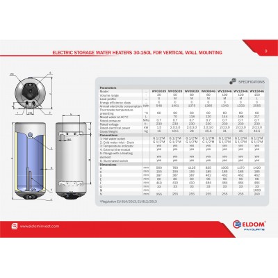 BOILER ELECTRIC GALANTA FAVOURITE 80LT