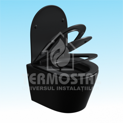 VAS WC P/T REZERVOR INGROPAT ME125 525*360*330MM SUSPENDAT NEGRU MAT VAS WC P/T REZERVOR INGROPAT ME125 525*360*330MM SUSPENDAT NEGRU MAT