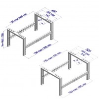 SUPORT DE PODEA PT.UNIT.EXT.COND.DIN OTEL 230KG 800x520MM