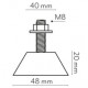 SET AMORTIZOR VIBRATII TIP SURUB 40x20MM 50 KG (4 BUC)