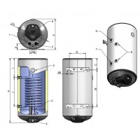 BOILER EMAILAT GALANTA  ENERGY 100 LT, 1 SERPENTINA STANGA