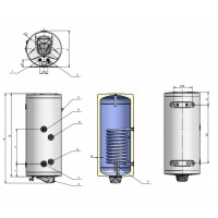 BOILER EMAILAT GALANTA ENERGY 200 LT 1 SERPENTINA(DREAPTA)