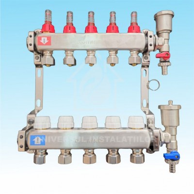 SET DISTRIBUITOARE INOX CU 4 CAI D 1"-3/4" PT. RADIATOR