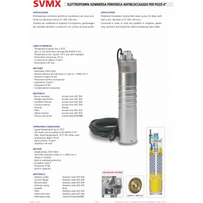 POMPA SUBMERSIBILA PERIFERICA SVMX 100 SP