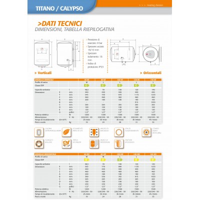 BOILER ELECTRIC CALYPSO 50L