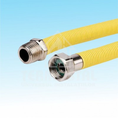 FURTUN GAZ FLEXIBIL GALBEN 50CM 1/2 MF FURTUN GAZ FLEXIBIL GALBEN 50CM 1/2 MF