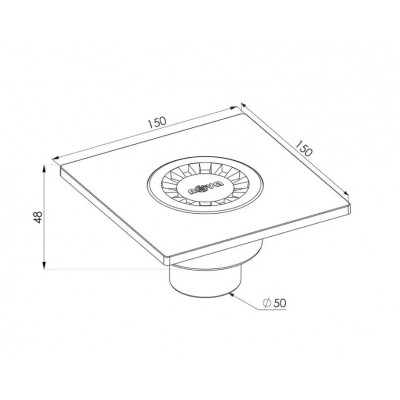 TRAP 15*15 VERTICAL 50 PLASTIC