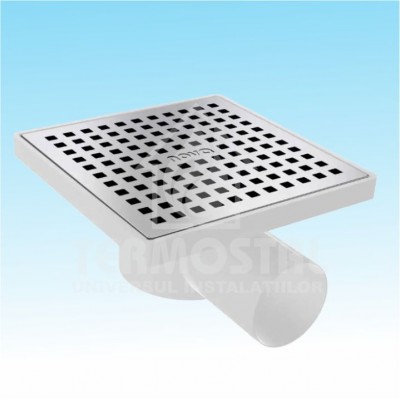 SIFON PARDOSEALA INOX 15*15 ORIZONTAL